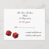 ベガスウェディング出欠カード インビテーションポストカード (裏面)