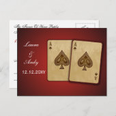 ベガスウェディング出欠カード インビテーションポストカード (正面/裏面)