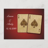 ベガスウェディング出欠カード インビテーションポストカード (正面)