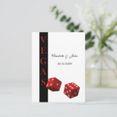 ベガスウェディング出欠カード インビテーションポストカード (スタンド正面)