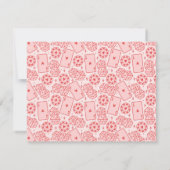 ベガスエステティックピンクパーソナライズされたカジノ ノートカード (裏面)