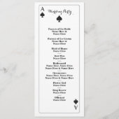 ベガスカジノのスペードトランプ ウェディングプログラム プログラム (裏面)