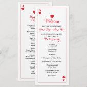 ベガスカジノのハートのエース カード ウェディングプログラム (正面/裏面)