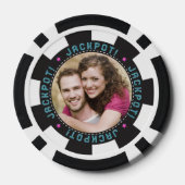 ベガスカジノの宛先ウェディング日付の保存 ポーカーチップ (裏面)