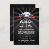 ベガスカジノの結婚式の招待状 招待状 (正面/裏面)