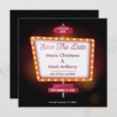 ベガスカジノスタイルの結婚式予告 招待状 (正面/裏面)