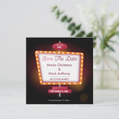 ベガスカジノスタイルの結婚式予告 招待状 (スタンド正面)