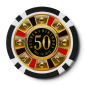 ベガスカジノチップレッド&ブラック ポーカーチップ (裏面)