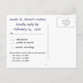 ベガスカジノテーマRSVP招待エンクロージャ インビテーションポストカード (裏面)