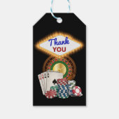 ベガスカジノナイトの誕生日/バチェラーパーティーお礼 ギフトタグ (正面)