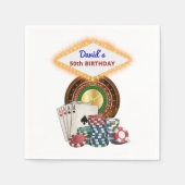 ベガスカジノナイトの誕生日/バチェラーパーティー スタンダードカクテルナプキン (正面)