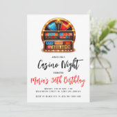 ベガスカジノナイト誕生日パーティー招待状 招待状 (スタンド正面)