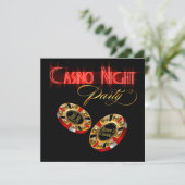 ベガスカジノナイト 私に2つ チップにあなたの名前を書いてください 招待状 (スタンド正面)