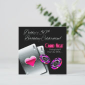 ベガスカジノパーティー50歳の誕生日 招待状 (スタンド正面)