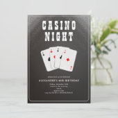 ベガスカジノブラックジャックポーカー夜パーティー 招待状 (スタンド正面)