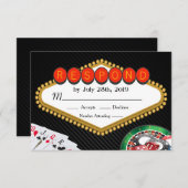 ベガスカジノマーチェのご返信 出欠カード (正面/裏面)