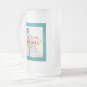 ベガスグランジ標識 フロストグラスビールジョッキ (正面左)