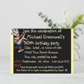 ベガススタイルのショーガール誕生日パーティー 招待状 (スタンド正面)