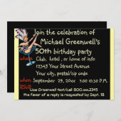 ベガススタイルのショーガール誕生日パーティー 招待状 (正面/裏面)