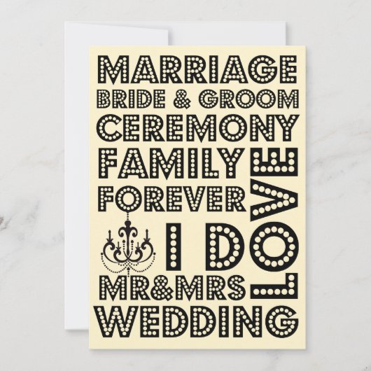 ベガススタイル結婚式招待状 招待状 (正面)