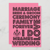 ベガススタイル結婚式招待状 招待状 (正面/裏面)