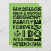 ベガススタイル結婚式招待状 招待状 (正面/裏面)