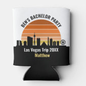 ベガスストリップの夕日カスタムバケーション 缶クーラー (裏面)