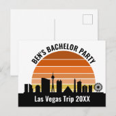 ベガスストリップの夕焼けカスタムバケーション ポストカード (正面/裏面)