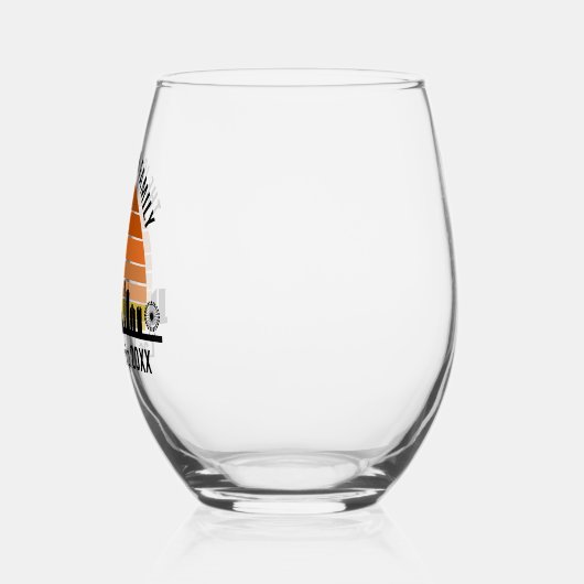 ベガスストリップサンセットカスタムバケーション ステムなしワイングラス (左)