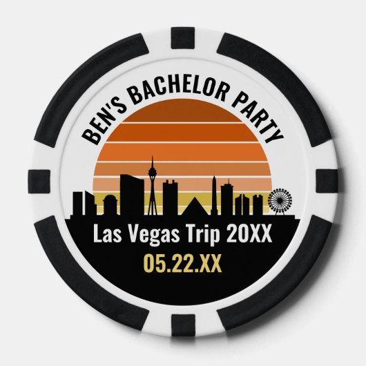 ベガスストリップサンセットカスタムバケーション ポーカーチップ (正面)