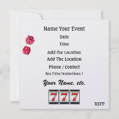 ベガスパーティー - カジノ・ポーカー - SRF 招待状 (裏面)