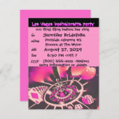 ベガスピンクバチェロレッテ招待状 招待状 (正面/裏面)