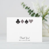 ベガスフェイクシルバーグリッターフラットサンキューカード 出欠カード (スタンド正面)