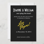 ベガスベビー!ウェディングセーブザデートブラック セーブザデート (裏面)