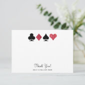 ベガスレッドフェイクグリッターフラットサンキューカード 出欠カード (スタンド正面)