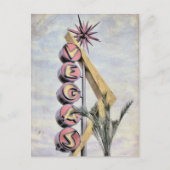 ベガスレトロネバダラスベガスサイン ポストカード (正面)