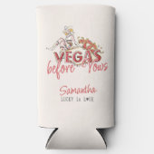 ベガス前の誓い カジノラッキー モダン バチェロレッテ スリム缶クーラー (正面)