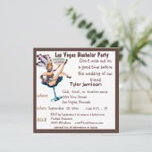 ベガス新郎パーティーのショーガール 招待状 (スタンド正面)
