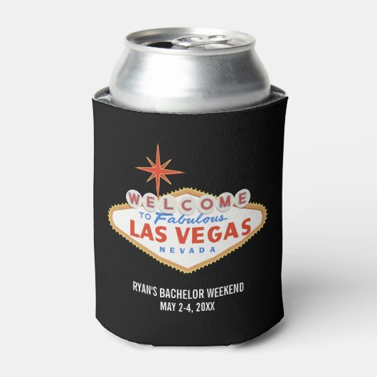 ベガス新郎週末パーティーのお土産クーラー 缶クーラー (缶正面)