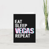 ベガス旅行 食う 眠る ベガス 繰り返す ラスベガス カード (正面)