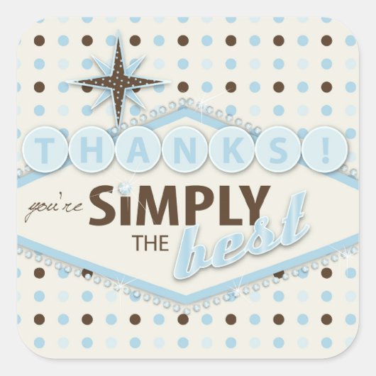 ベガス男の赤ちゃんTYステッカー スクエアシール (正面)