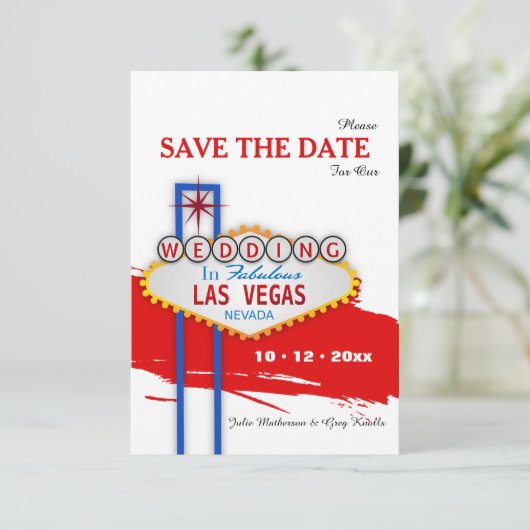 ベガス看板 Save the Date 発表 招待状 (スタンド正面)