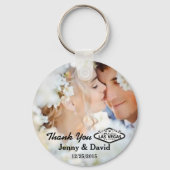 ベガス結婚のキーパーソナライズされたリング結婚式の引き出物 キーホルダー (正面)