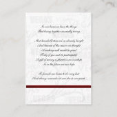 ベガス結婚の願いのウェルカード エンクロージャーカード (裏面)