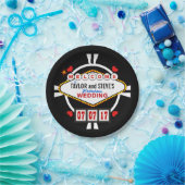 ベガス結婚カジノの好意トランプのポーカーチップ ペーパープレート (パーティー)