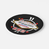 ベガス結婚カジノの好意トランプのポーカーチップ ペーパープレート (アングル)