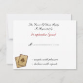 ベガス結婚式の出欠カード 出欠カード (裏面)