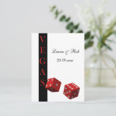 ベガス結婚式の出欠カード 出欠カード (スタンド正面)