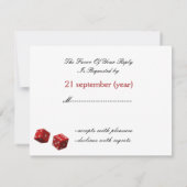 ベガス結婚式の出欠カード 出欠カード (裏面)