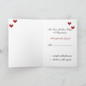 ベガス結婚式の出欠カード 招待状 (内部)